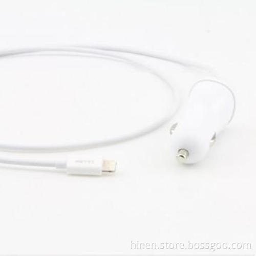 5V/2.4A output Lightning Car charger with Lightning Cable